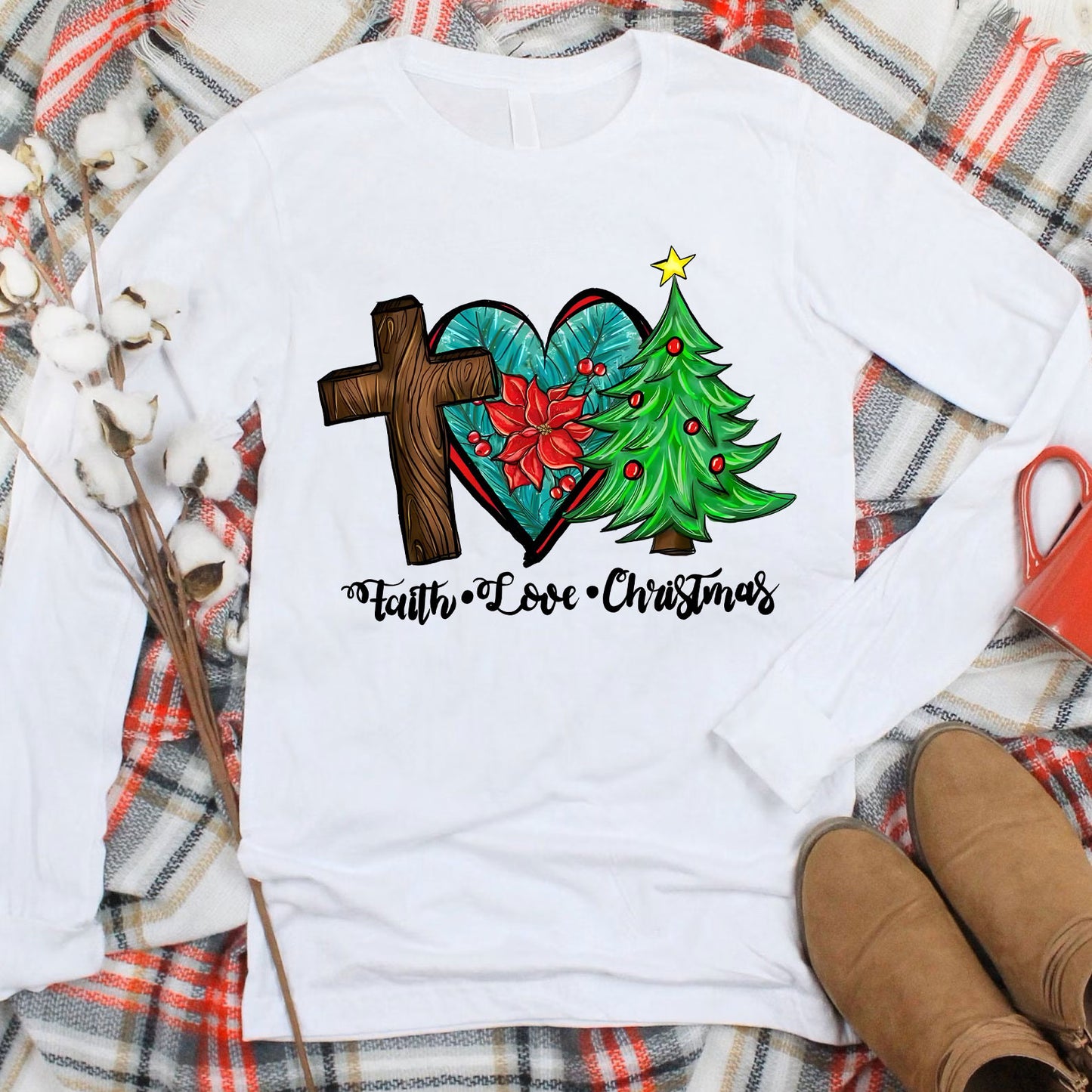 Faith Love Christmas shirt