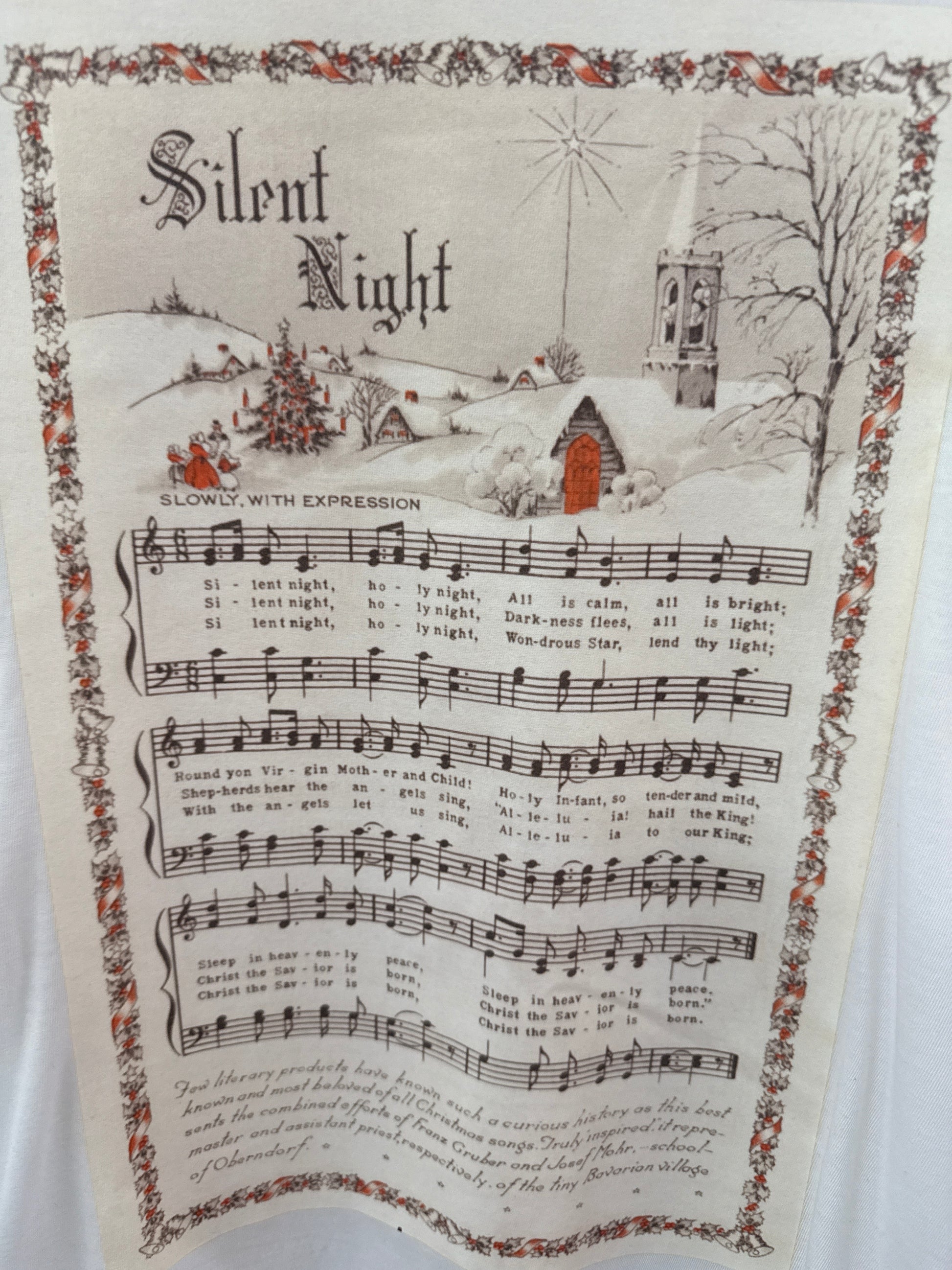 Silent night lyric shirt - Designs of the Times