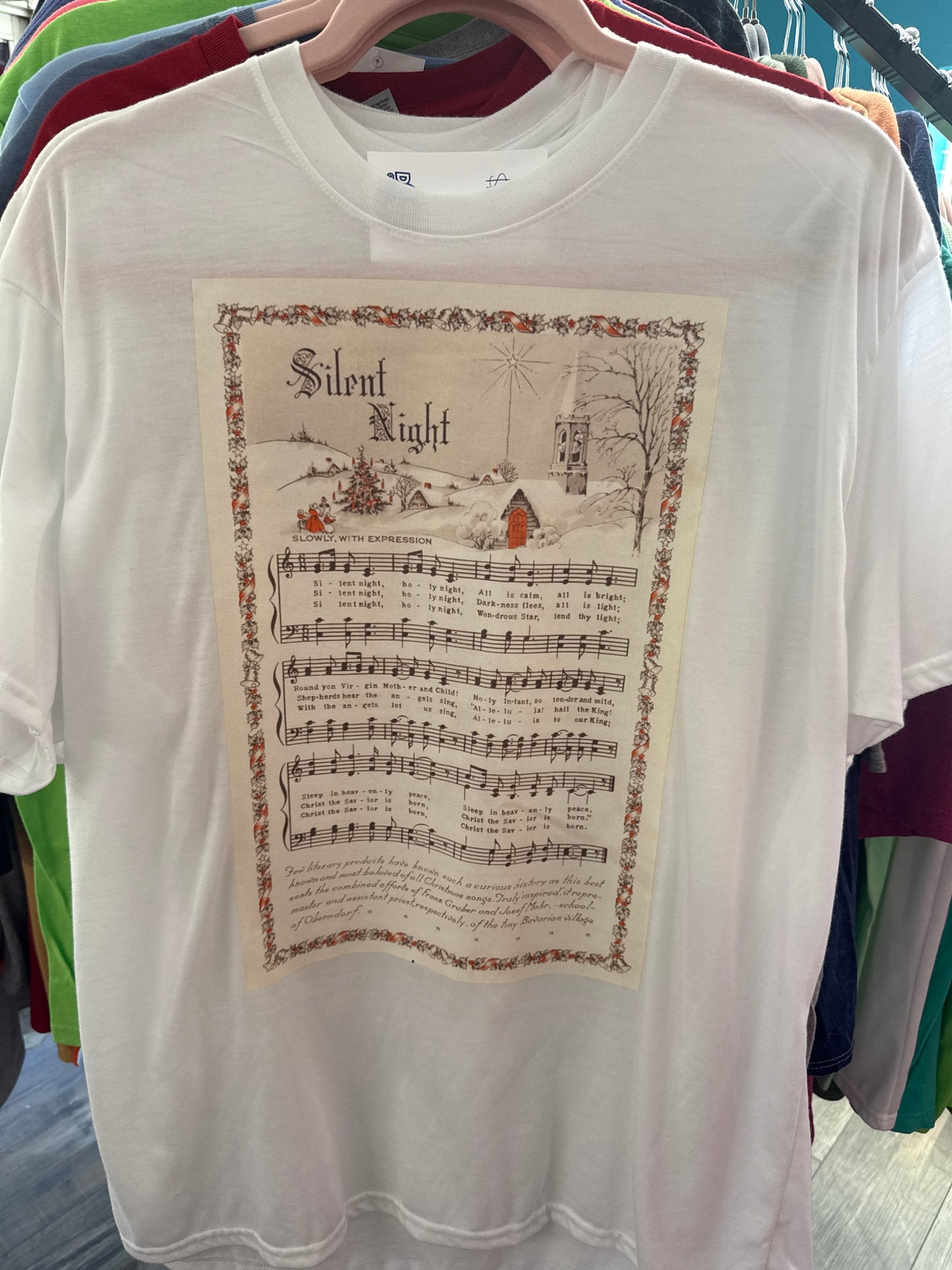 Silent night lyric shirt - Designs of the Times