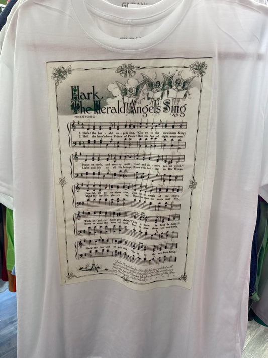 Hark the Herald Angels sing lyric shirt