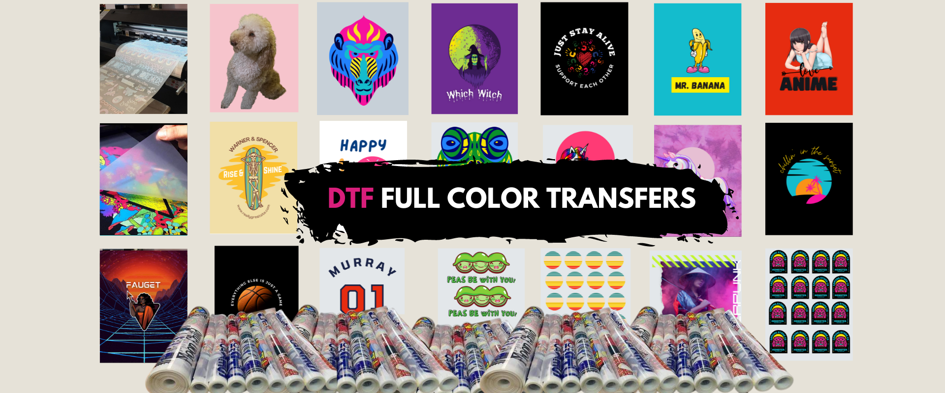 DTF Transfers By Size - Designs of the Times