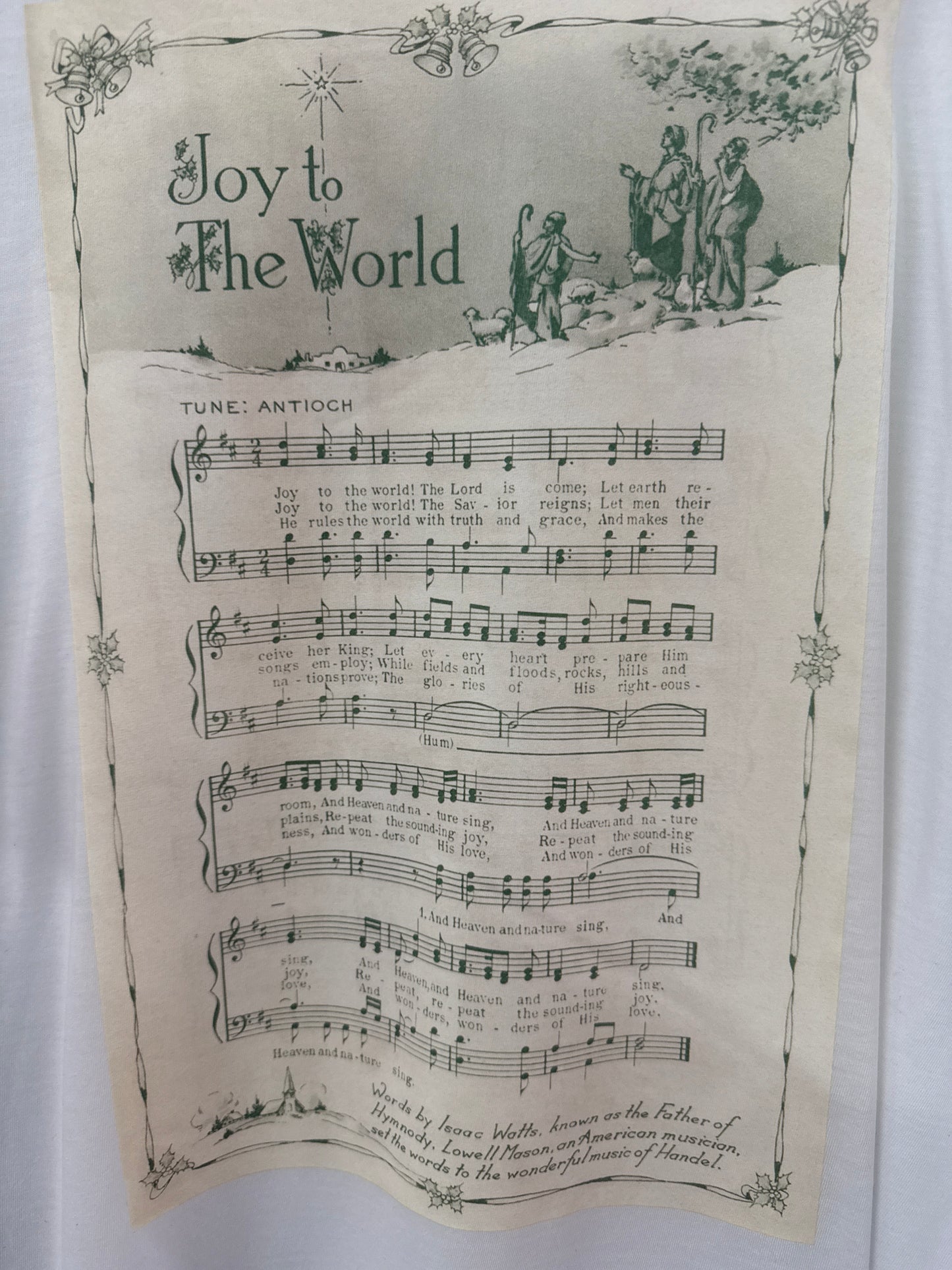Joy to the world lyric shirt