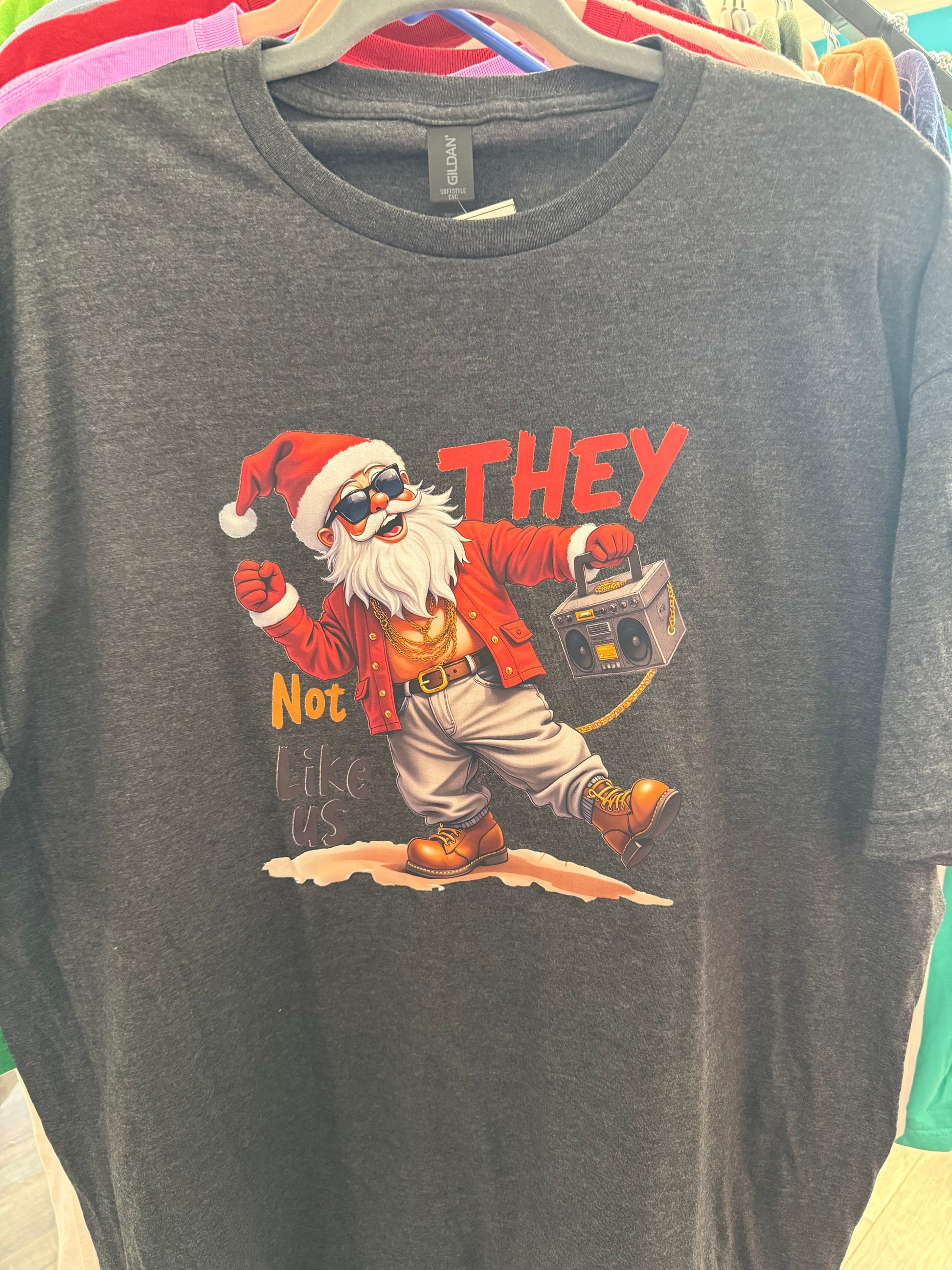 “They not like us” Santa shirt - Designs of the Times